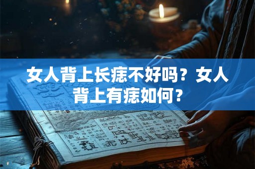 女人背上长痣不好吗?女人背上有痣如何? 女人背上长痣不好吗?女人背上有痣如何?