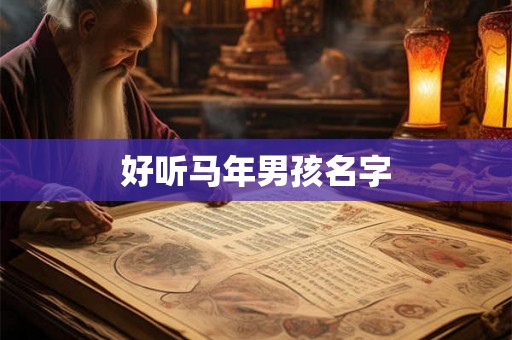 好听马年男孩名字 好听马年男孩名字