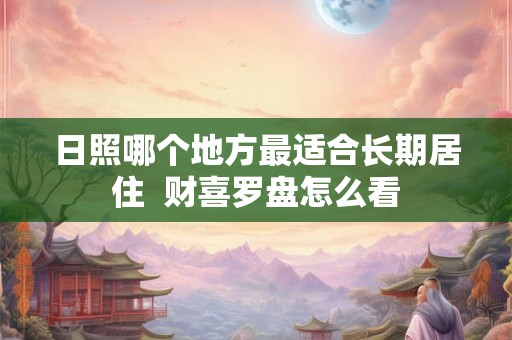 日照哪个地方最适合长期居住  财喜罗盘怎么看