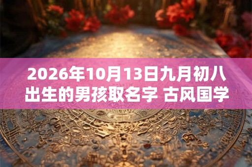 2026年10月13日九月初八出生的男孩取名字 古风国学