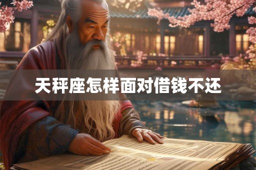 天秤座怎样面对借钱不还