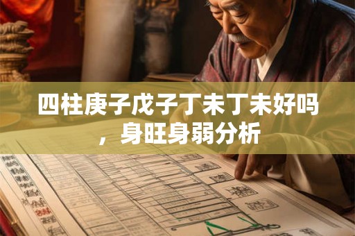 四柱庚子戊子丁未丁未好吗，身旺身弱分析