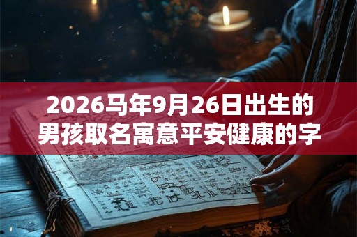 2026马年9月26日出生的男孩取名寓意平安健康的字