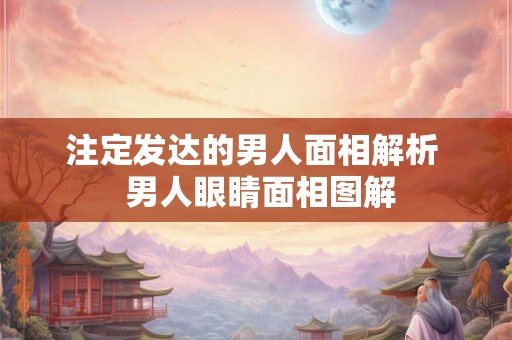 注定发达的男人面相解析 男人眼睛面相图解 注定发达的男人面相解析 男人眼睛面相图解