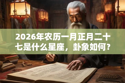 2026年农历一月正月二十七是什么星座,卦象如何? 2026年农历一月正月二十七是什么星座,卦象如何?
