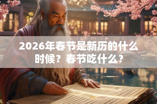 2026年春节是新历的什么时候？春节吃什么？