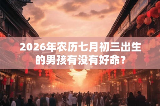 2026年农历七月初三出生的男孩有没有好命？