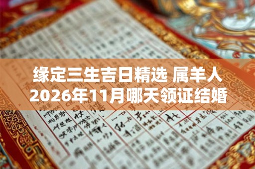 缘定三生吉日精选 属羊人2026年11月哪天领证结婚最好