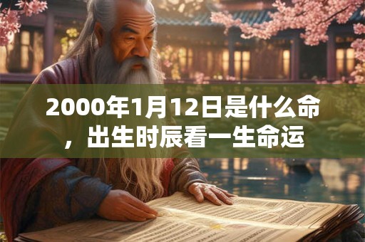 2000年1月12日是什么命，出生时辰看一生命运