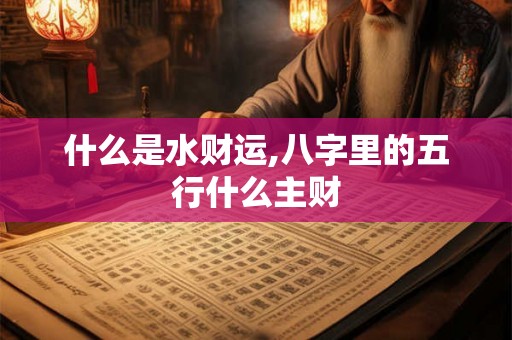 什么是水财运,八字里的五行什么主财
