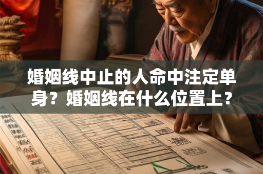 婚姻线中止的人命中注定单身？婚姻线在什么位置上？