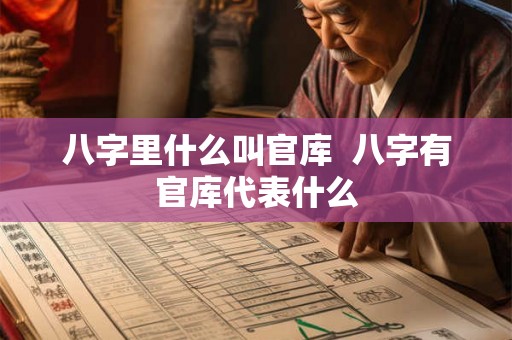 八字里什么叫官库 八字有官库代表什么 八字里什么叫官库 八字有官库代表什么