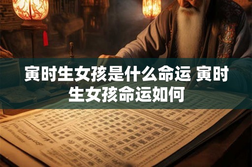 寅时生女孩是什么命运 寅时生女孩命运如何