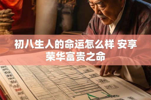 初八生人的命运怎么样 安享荣华富贵之命 初八生人的命运怎么样 安享荣华富贵之命
