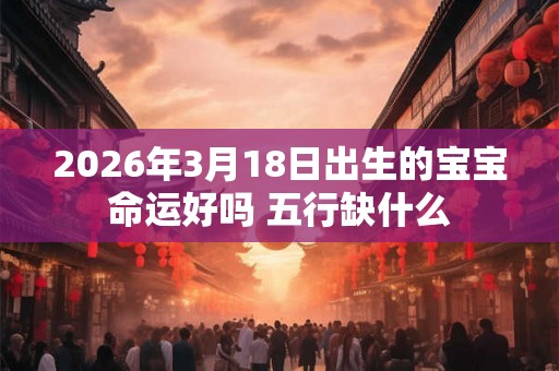 2026年3月18日出生的宝宝命运好吗 五行缺什么