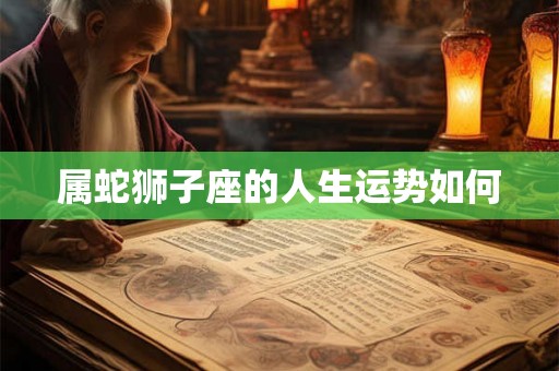 属蛇狮子座的人生运势如何 属蛇狮子座的人生运势如何