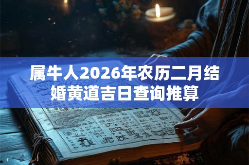 属牛人2026年农历二月结婚黄道吉日查询推算