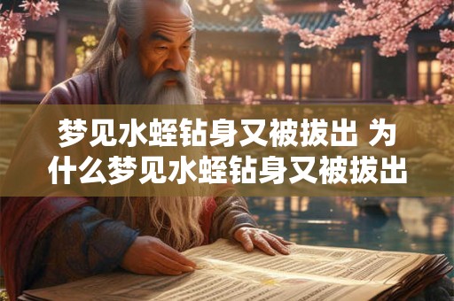 梦见水蛭钻身又被拔出 为什么梦见水蛭钻身又被拔出