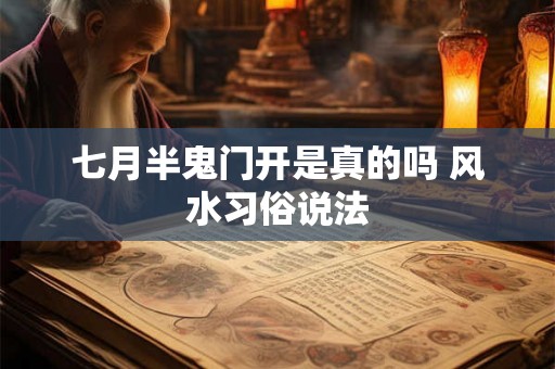 七月半鬼门开是真的吗 风水习俗说法