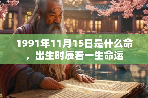 1991年11月15日是什么命,出生时辰看一生命运 1991年11月15日是什么命,出生时辰看一生命运