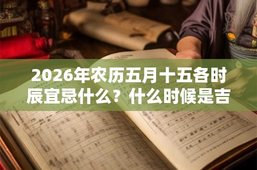 2026年农历五月十五各时辰宜忌什么？什么时候是吉时？