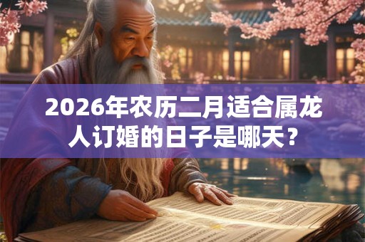 2026年农历二月适合属龙人订婚的日子是哪天？