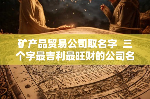 矿产品贸易公司取名字  三个字最吉利最旺财的公司名