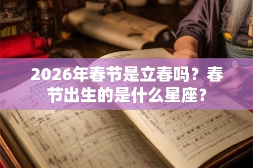 2026年春节是立春吗？春节出生的是什么星座？