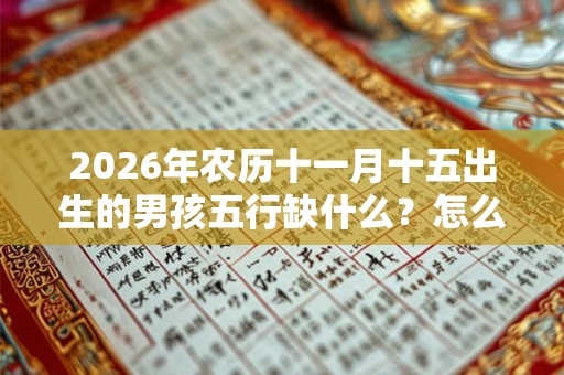 2026年农历十一月十五出生的男孩五行缺什么？怎么取名？