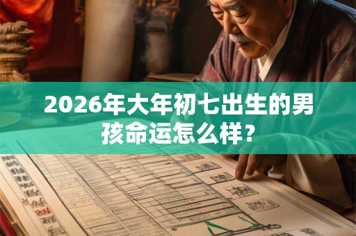 2026年大年初七出生的男孩命运怎么样? 2026年大年初七出生的男孩命运怎么样?