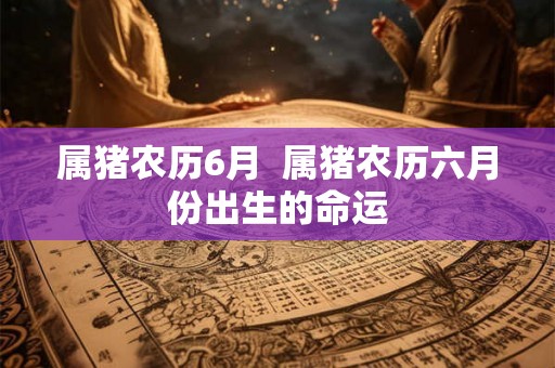 属猪农历6月  属猪农历六月份出生的命运