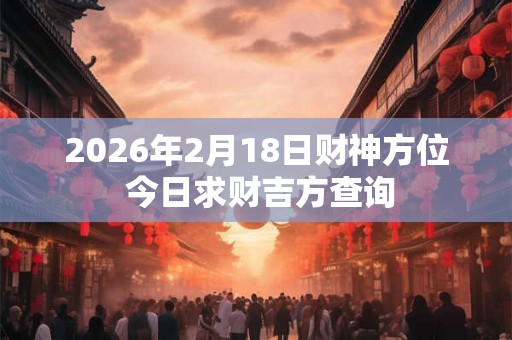 2026年2月18日财神方位 今日求财吉方查询