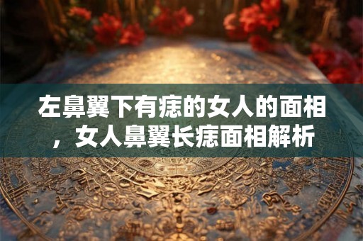 左鼻翼下有痣的女人的面相，女人鼻翼长痣面相解析