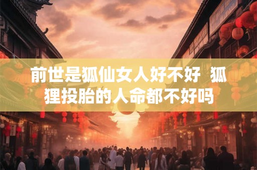前世是狐仙女人好不好  狐狸投胎的人命都不好吗