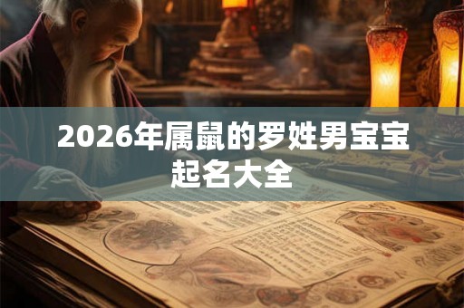 2026年属鼠的罗姓男宝宝起名大全