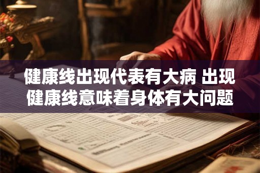 健康线出现代表有大病 出现健康线意味着身体有大问题吗