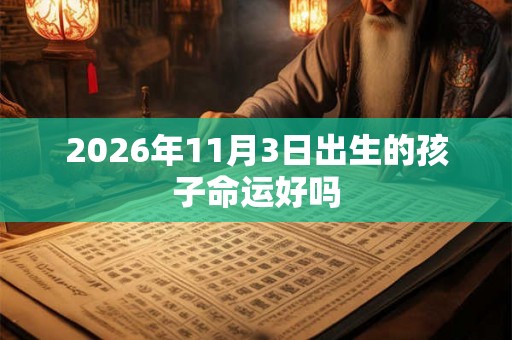 2026年11月3日出生的孩子命运好吗