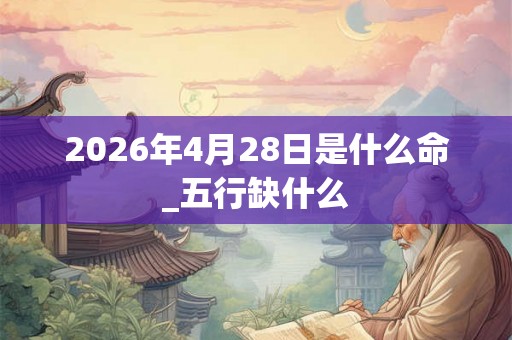 2026年4月28日是什么命_五行缺什么