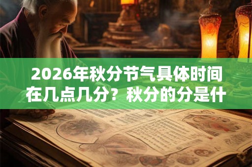 2026年秋分节气具体时间在几点几分？秋分的分是什么意思？