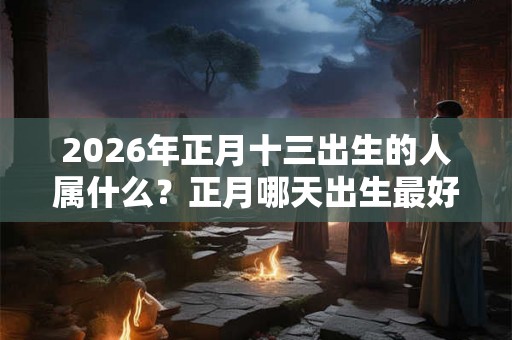 2026年正月十三出生的人属什么？正月哪天出生最好？