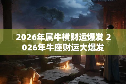 2026年属牛横财运爆发 2026年牛座财运大爆发 2026年属牛横财运爆发 2026年牛座财运大爆发