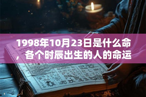1998年10月23日是什么命，各个时辰出生的人的命运