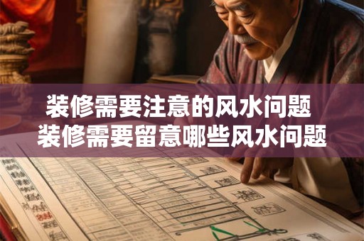 装修需要注意的风水问题 装修需要留意哪些风水问题