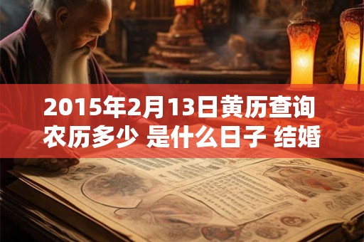 2015年2月13日黄历查询 农历多少 是什么日子 结婚吉时
