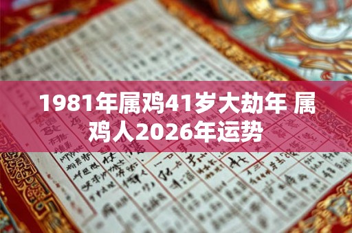 1981年属鸡41岁大劫年 属鸡人2026年运势