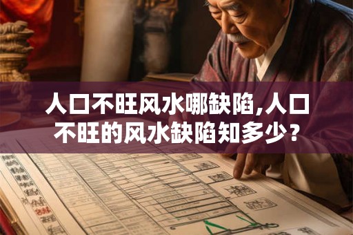 人口不旺风水哪缺陷,人口不旺的风水缺陷知多少？