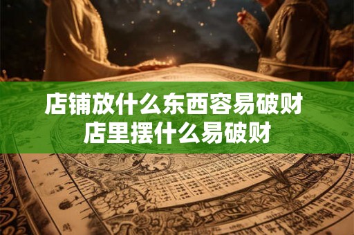 店铺放什么东西容易破财 店里摆什么易破财