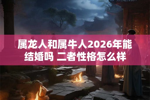 属龙人和属牛人2026年能结婚吗 二者性格怎么样
