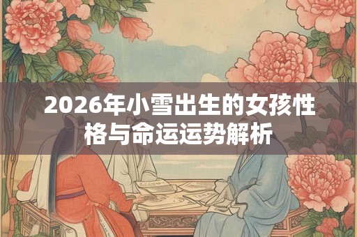2026年小雪出生的女孩性格与命运运势解析