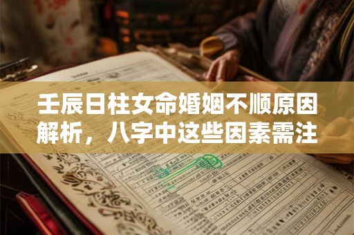 壬辰日柱女命婚姻不顺原因解析，八字中这些因素需注意